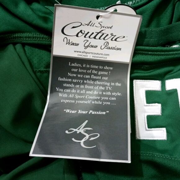 NFL All Sport Couture New York Jets Green Mesh Long Sleeve Top -G - Picture 5 of 7